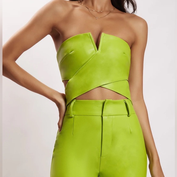 NWT Meshki Black Sima Faux Leather High Waisted Pants - Picture 12 of 14